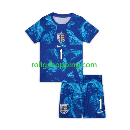 Fotbollströja England Jordan Pickford 1 Målvakt Barn Tredjeställ World Cup 2026 Kort ärm