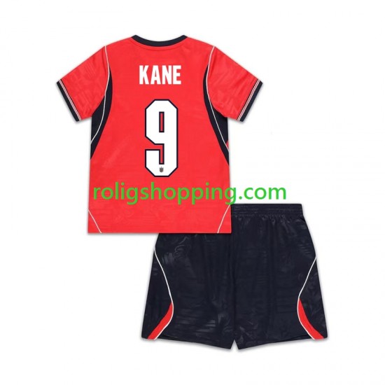 Fotbollströja England Harry Kane 9 Barn Bortaställ World Cup 2026 Kort ärm