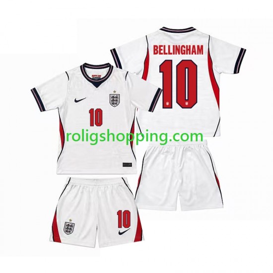 Fotbollströja England Jude Bellingham 10 Barn Hemmaställ World Cup 2026 Kort ärm