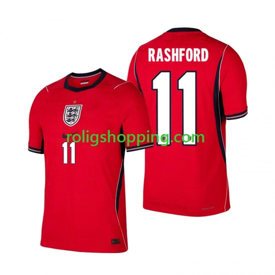 Fotbollströja England Marcus Rashford 11 Män Bortaställ World Cup 2026 Kort ärm