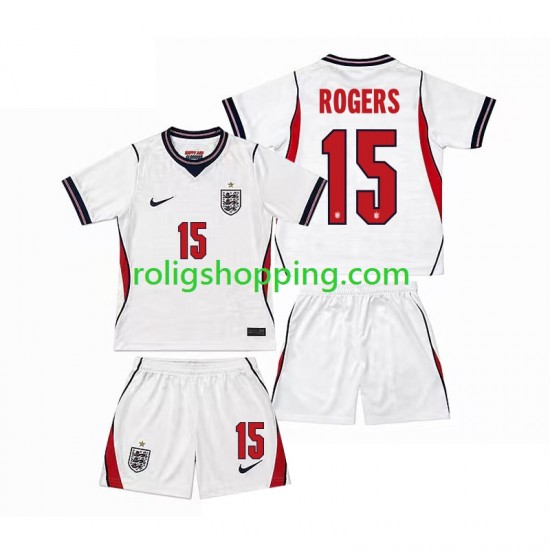 Fotbollströja England Morgan Rogers 15 Barn Hemmaställ World Cup 2026 Kort ärm