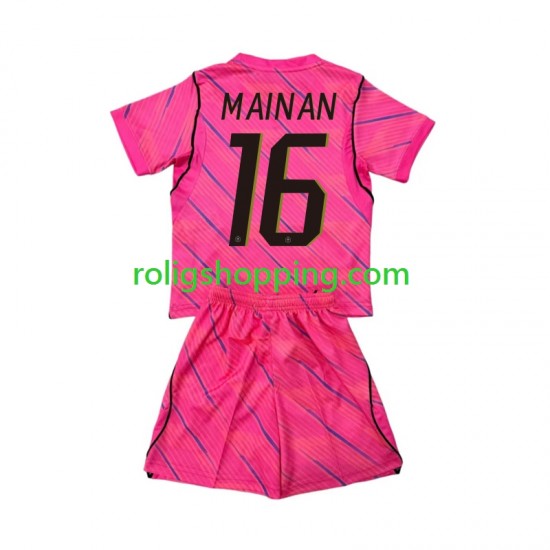 Fotbollströja Frankrike Mike Maignan 16 Målvakt Barn Bortaställ World Cup 2026 Kort ärm