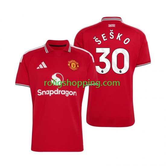 Fotbollströja Manchester United Benjamin Sesko 30 Män Hemmaställ 2026-2027 Kort ärm
