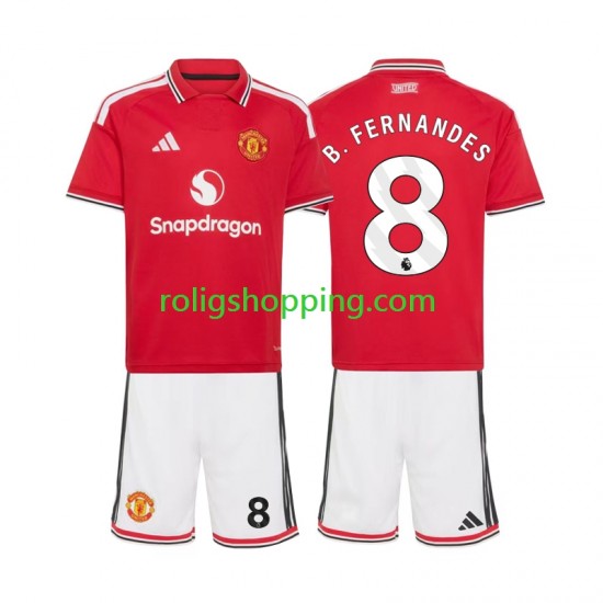 Fotbollströja Manchester United Bruno Fernandes 8 Barn Hemmaställ 2026-2027 Kort ärm