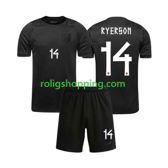 Fotbollströja Norge Julian Ryerson 14 Barn Bortaställ World Cup 2026 Kort ärm