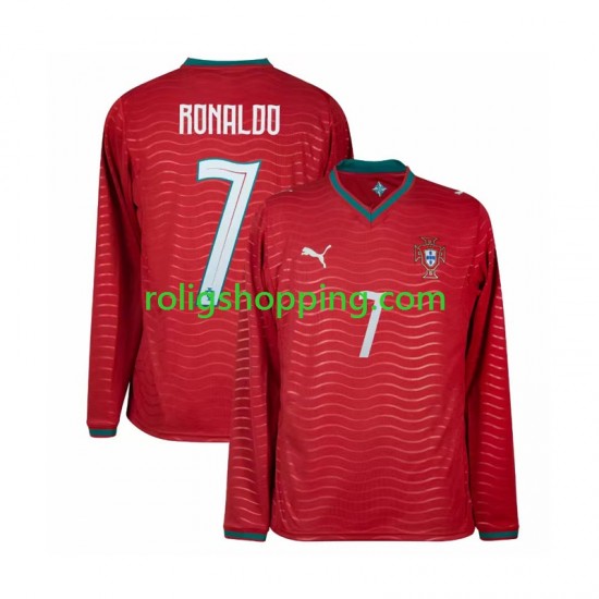 Fotbollströja Portugal Cristiano Ronaldo 7 Män Hemmaställ World Cup 2026 Lång ärm