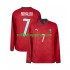 Fotbollströja Portugal Cristiano Ronaldo 7 Män Hemmaställ World Cup 2026 Lång ärm