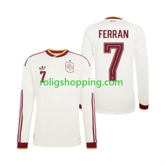 Fotbollströja Spanien Ferran Torres 7 Män Bortaställ World Cup 2026 Lång ärm