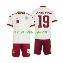 Fotbollströja Spanien Lamine Yamal 19 Barn Bortaställ World Cup 2026 Kort ärm
