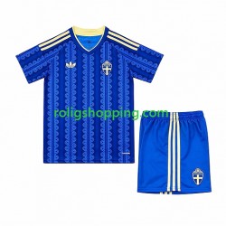 Fotbollströja Sverige Barn Bortaställ World Cup 2026 Kort ärm Fotbollströja Sverige Barn Bortaställ World Cup 2026 Kort ärm