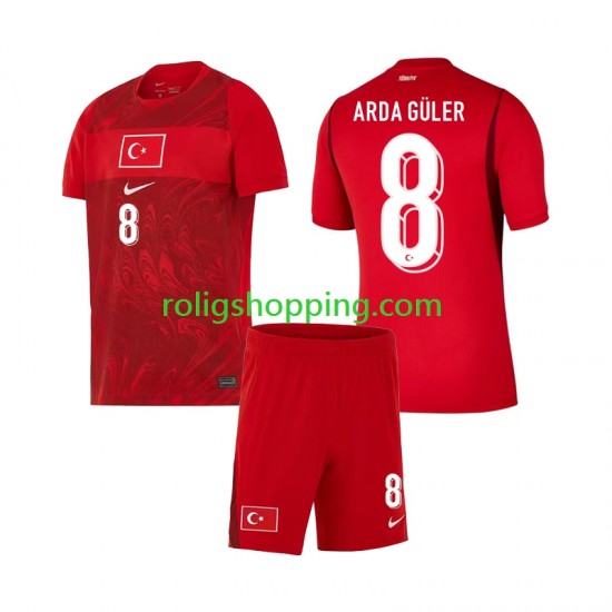 Fotbollströja Turkiet Arda Guler 8 Barn Hemmaställ World Cup 2026 Kort ärm