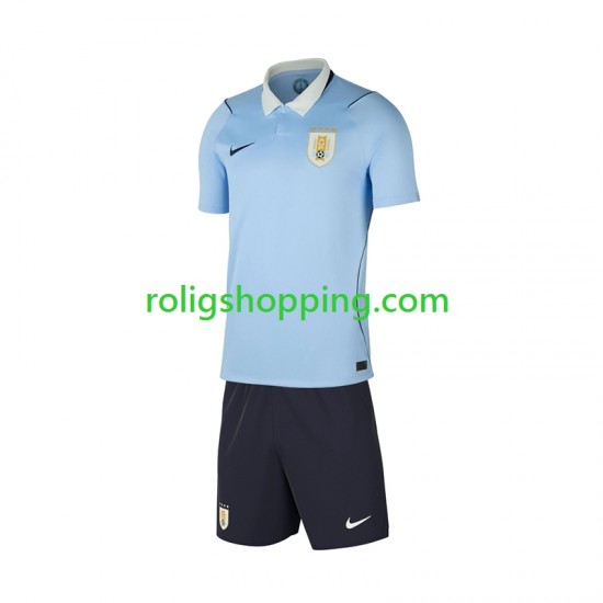 Fotbollströja Uruguay Barn Hemmaställ World Cup 2026 Kort ärm