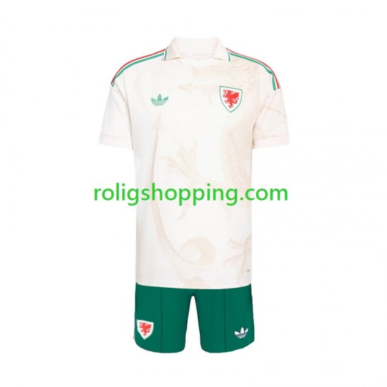 Fotbollströja Wales Barn Bortaställ World Cup 2026 Kort ärm