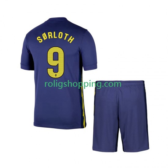 Fotbollströja Atlético Madrid Alexander Sorloth 9 Barn Bortaställ 2025-2026 Kort ärm