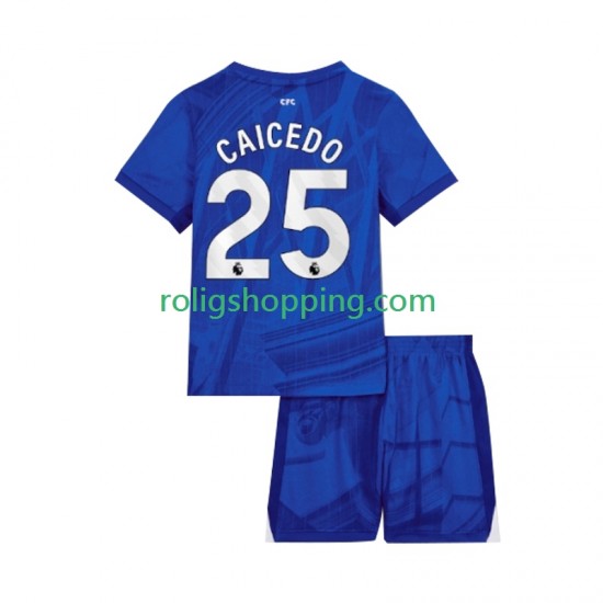 Fotbollströja Chelsea Moises Caicedo 25 Barn Hemmaställ 2025-2026 Kort ärm