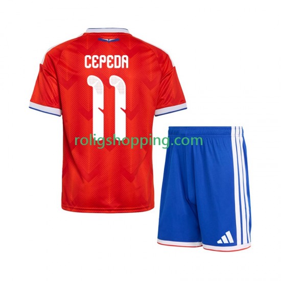 Fotbollströja Chile Lucas Cepeda 11 Barn Hemmaställ 2026 Kort ärm