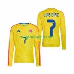 Fotbollströja Colombia Luis Diaz 7 Män Hemmaställ World Cup 2026 Lång ärm