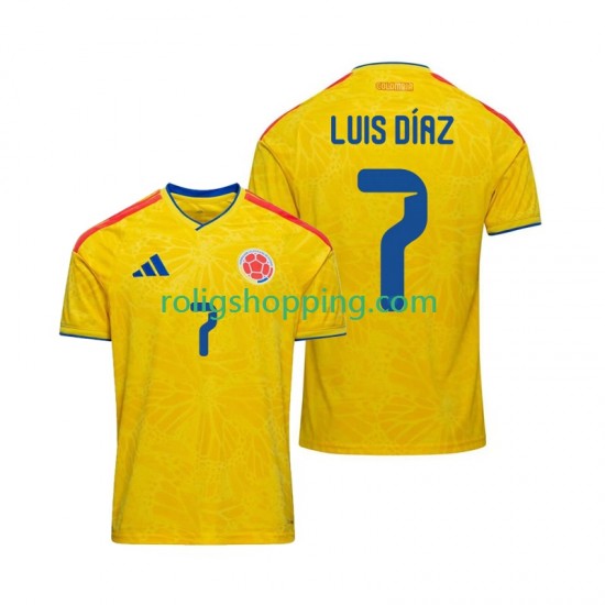 Fotbollströja Colombia Luis Diaz 7 Män Hemmaställ World Cup 2026 Kort ärm