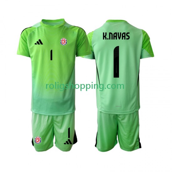 Fotbollströja Costa Rica Keylor Navas 1 Målvakt Barn Hemmaställ 2025 Kort ärm