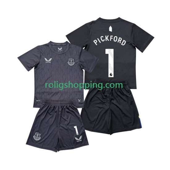 Fotbollströja Everton FC Pickford 1 Målvakt Barn Bortaställ 2025-2026 Kort ärm