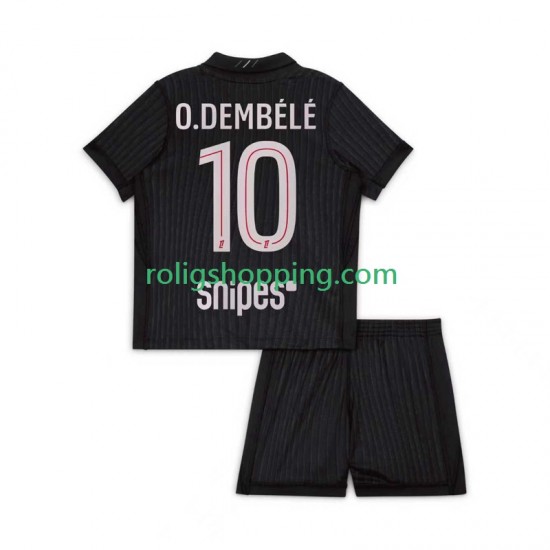 Fotbollströja Paris Saint-Germain Ousmane Dembele 10 Barn Fjärdeställ 2025-2026 Kort ärm