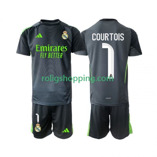 Fotbollströja Real Madrid Thibaut Courtois 1 Målvakt Barn Tredjeställ 2025-2026 Kort ärm