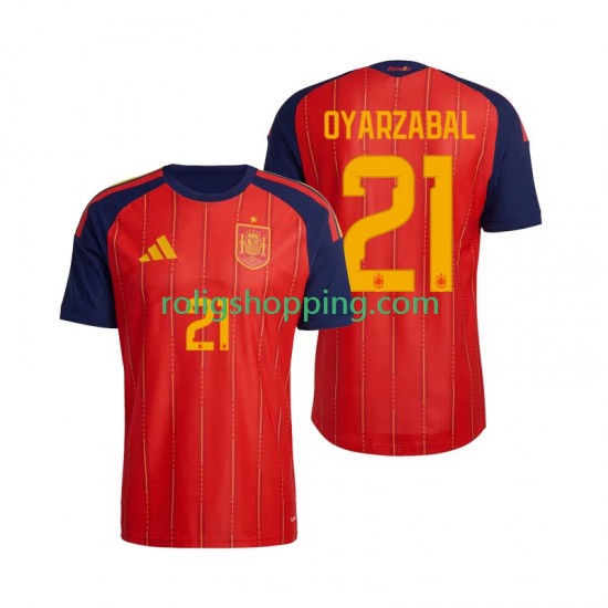 Fotbollströja Spanien Mikel Oyarzabal 21 Män Hemmaställ World Cup 2026 Kort ärm