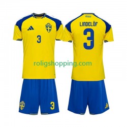 Fotbollströja Sverige Victor Lindelof 3 Barn Hemmaställ 2026 Kort ärm