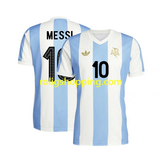 Fotbollströja Argentina Lionel Messi 10 50 Anniversary Män Hemmaställ Kort ärm
