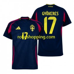 Fotbollströja Sverige Viktor Gyokeres 17 Män Bortaställ 2024 Kort ärm