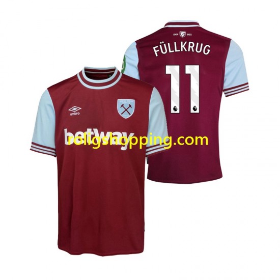 Fotbollströja West Ham United FULLKRUG 11 Män Hemmaställ 2024-2025 Kort ärm