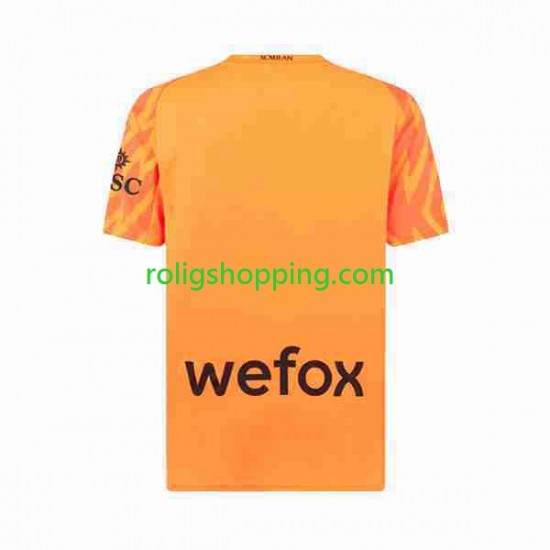 Fotbollströja AC Milan Målvakt Män Bortaställ 2023-2024 Kort ärm