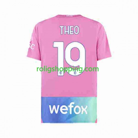Fotbollströja AC Milan THEO 19 Män Tredjeställ 2023-2024 Kort ärm