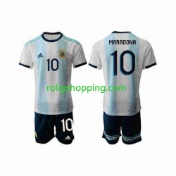 Fotbollströja Argentina Maradona 10 2019-2020 Barn Hemmaställ Kort ärm