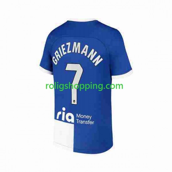 Fotbollströja Atlético Madrid 2 Antoine Griezmann 7 Män Bortaställ 2023-2024 Kort ärm