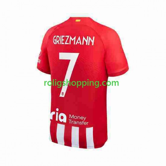 Fotbollströja Atlético Madrid 2 Antoine Griezmann 7 Män Hemmaställ 2023-2024 Kort ärm