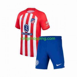 Fotbollströja Atlético Madrid 2 Barn Hemmaställ 2023-2024 Kort ärm