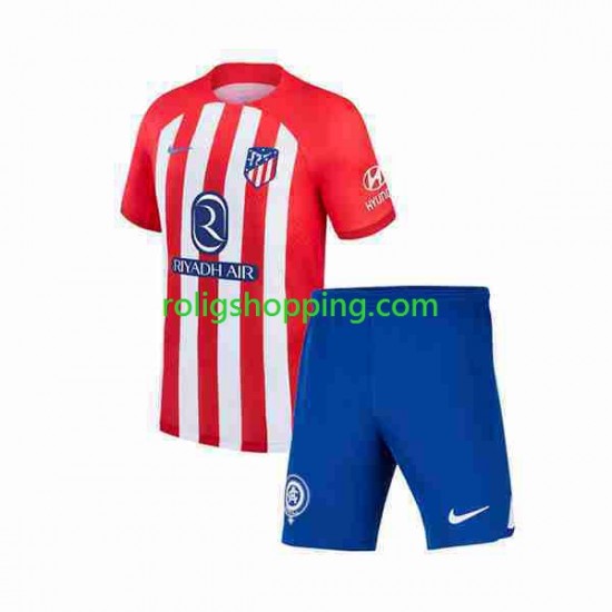 Fotbollströja Atlético Madrid 2 Barn Hemmaställ 2023-2024 Kort ärm