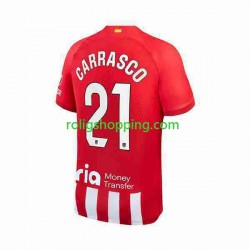Fotbollströja Atlético Madrid 2 Yannick Carrasco 21 Män Hemmaställ 2023-2024 Kort ärm