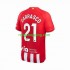 Fotbollströja Atlético Madrid 2 Yannick Carrasco 21 Män Hemmaställ 2023-2024 Kort ärm