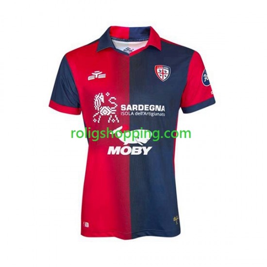 Fotbollströja Cagliari Män Hemmaställ 2023-2024 Kort ärm