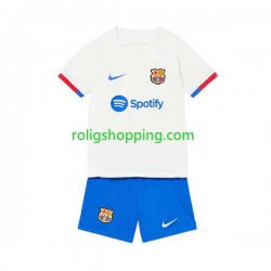 Fotbollströja FC Barcelona Barn Bortaställ 2023-2024 Kort ärm