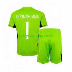 Fotbollströja Italien Donnarumma 1 Målvakt Barn Hemmaställ 2023 Kort ärm