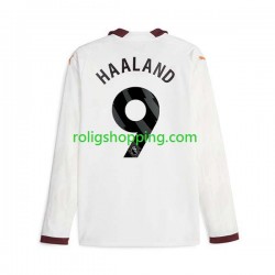 Fotbollströja Manchester City Erling Haaland 9 Män Bortaställ 2023-2024 Lång ärm