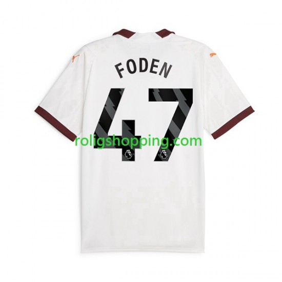 Fotbollströja Manchester City Phil Foden 47 Män Bortaställ 2023-2024 Kort ärm