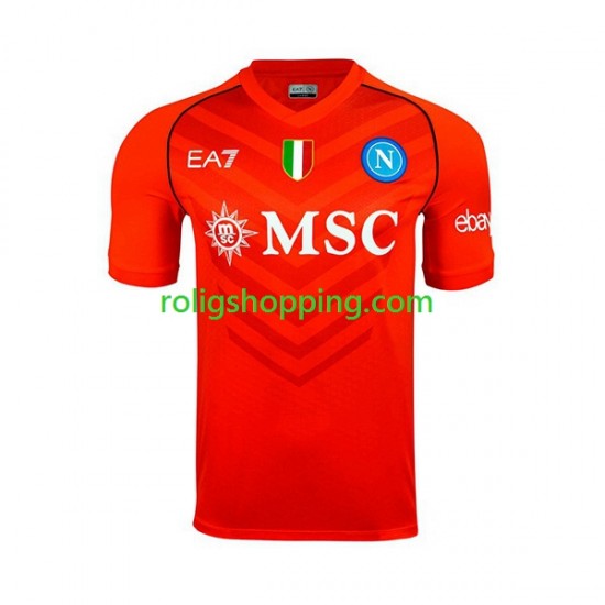 Fotbollströja SSC Napoli Målvakt Män Hemmaställ 2023-2024 Kort ärm