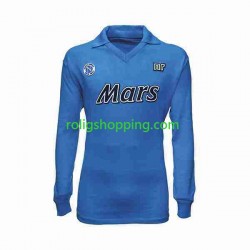 Fotbollströja SSC Napoli 1989 1990 Retro Män Hemmaställ Lång ärm