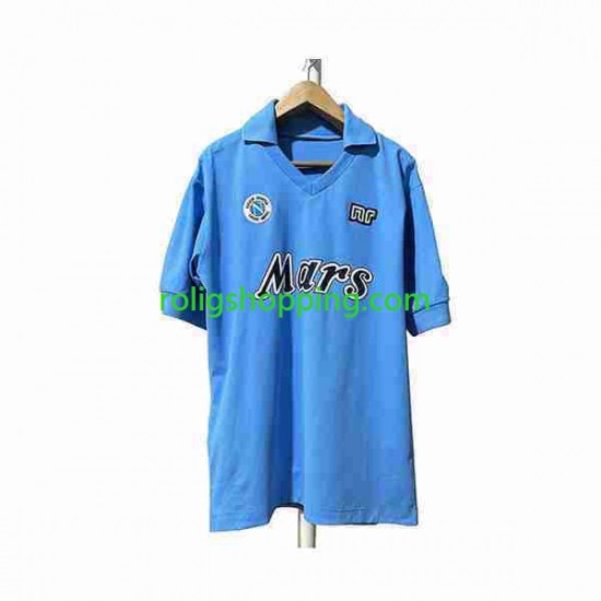 Fotbollströja SSC Napoli 1989 1990 Retro Män Hemmaställ Kort ärm