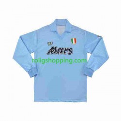 Fotbollströja SSC Napoli 1990 1991 Retro Män Hemmaställ Lång ärm