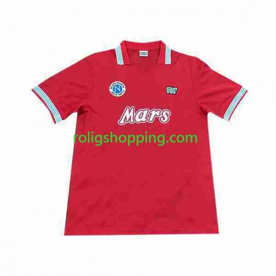 Fotbollströja SSC Napoli 1988 1989 Retro Män Tredjeställ Kort ärm